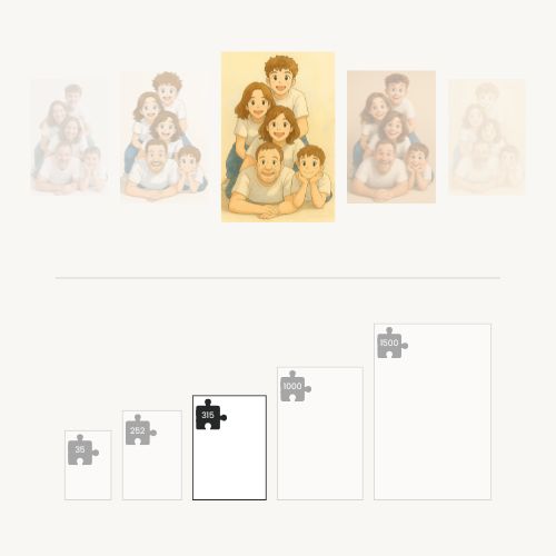 Zo maak je een fotopuzzel. Stap 1: Kies een stijl en formaat
