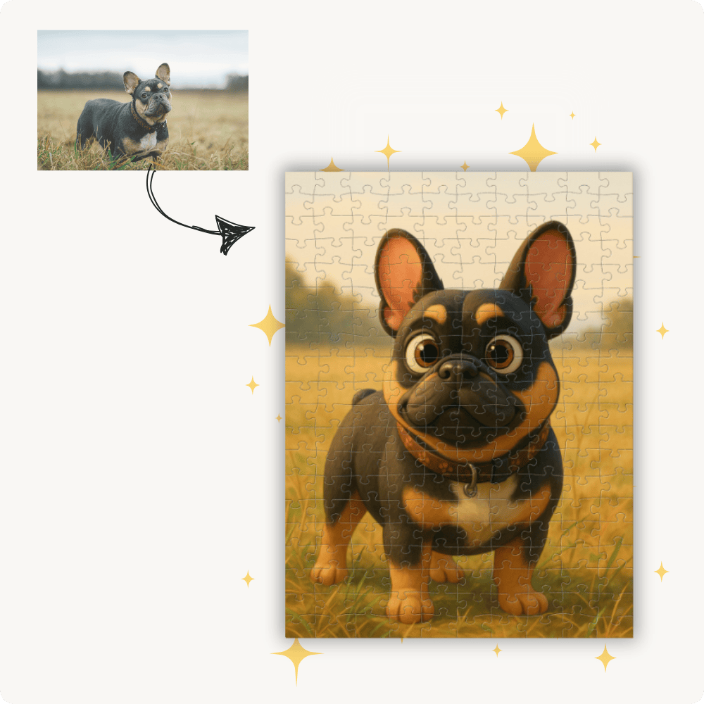 Zo maak je een fotopuzzel. Stap 3: puuzl heeft voor jou een uniek cadeau gemaakt met jouw foto in de gewenste stijl. puuzl Magic heet dat.