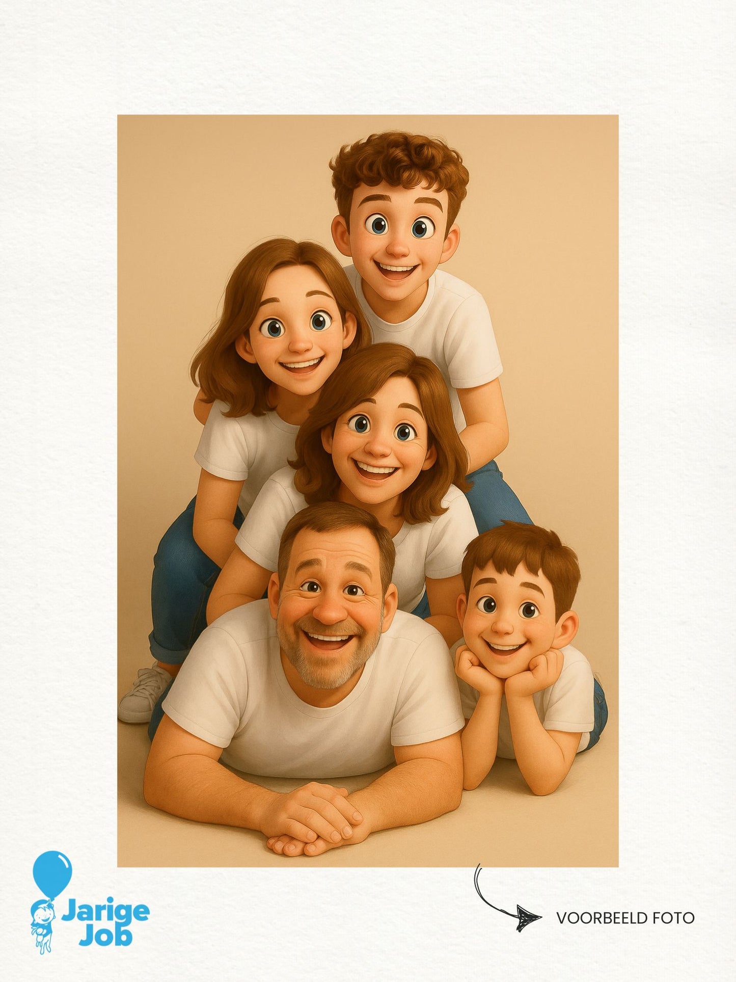 Een unieke fotopuzzel in cartoon stijl van puuzl. Een legpuzzel in cartoon illustratie. Jij upload een foto, puuzl regelt de rest. Snel verzonden naar jou of een gelukkige andere ontvanger als origineel cadeau.