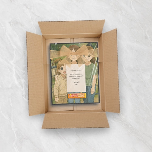 Een puuzl cadeauset in stijl Anime gekregen van een vriendin. Inclusief fotopuzzel, lijst, handgeschreven kaart en iets lekker van Tony's. Klaar om meteen verzonden te worden naar gelukkige ontvanger. Snelle standaard levering, spoed leveringen ook mogelijk.