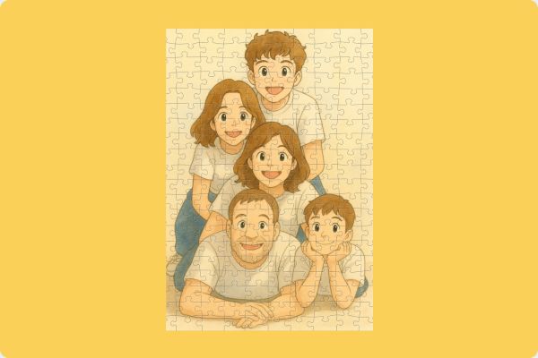 Romantische dreamy stijl fotopuzzel van puuzl met zachte tinten en pastel look