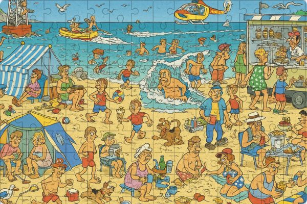 Drukke puzzels in Jan van Haasteren stijl als inspiratie voor unieke puuzl fotopuzzels