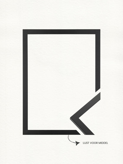 Lijst voor middel fotopuzzel bij puuzl. Mooie afwerking met minimalistisch design. Kwaliteit hout zwart frame. Houdt de puzzel stevig en makkelijk zonder puzzellijm nodig te hebben.