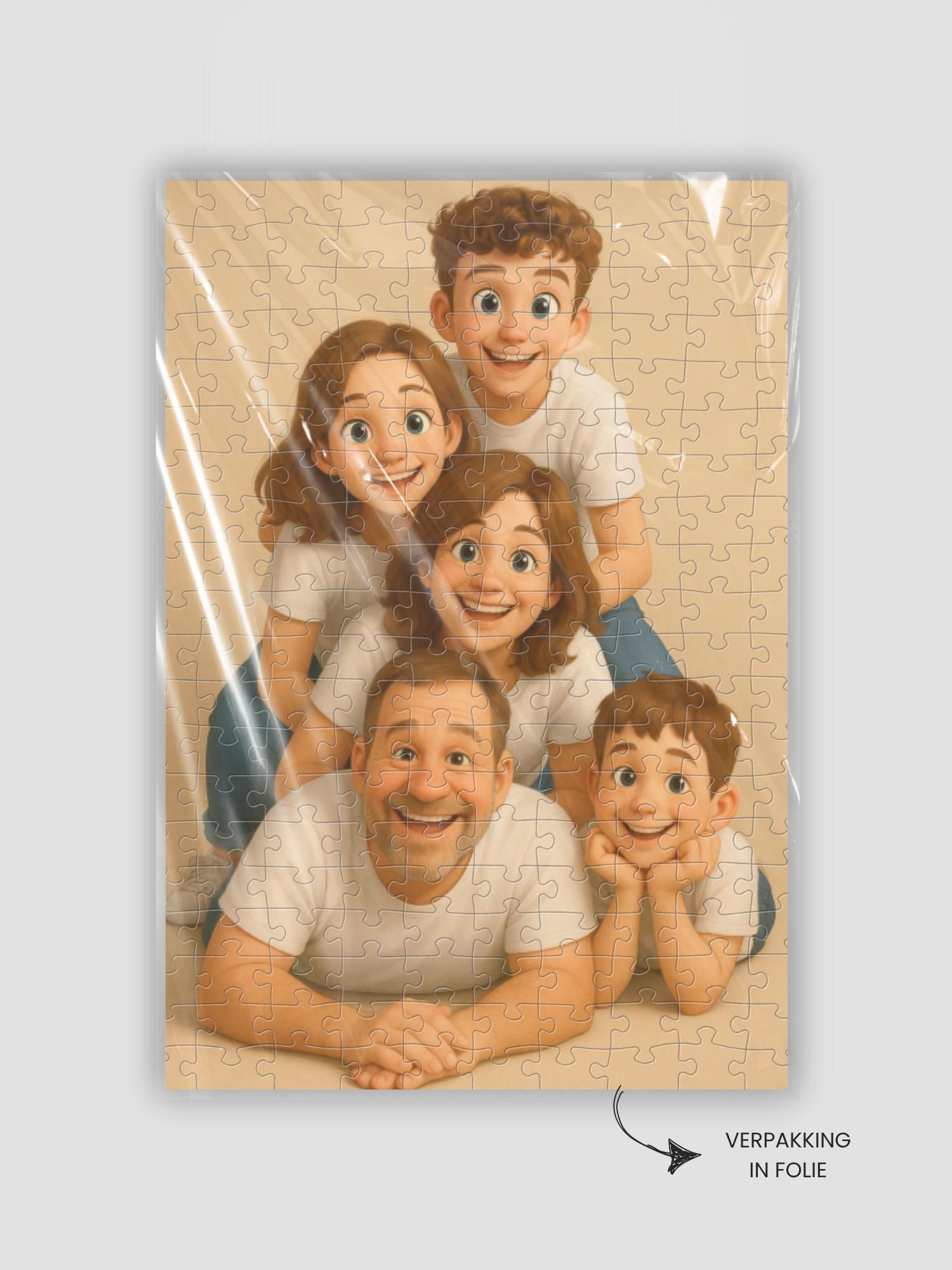 Een persoonlijke en speelse fotopuzzel van puuzl in stijl Cartoon. Maak een puzzel met jouw foto, kies een stijl en puuzl doet de rest. Geschikt voor de kids, opa en oma, familie of vrienden.